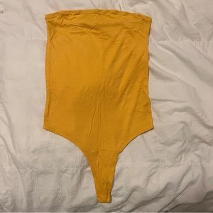 Pacsun Golden Yellow Strapless Bodysuit